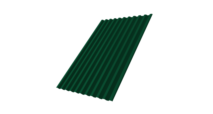 Профнастил С21 R 0,5 Satin RAL 6005 зеленый мох