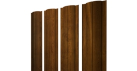 Штакетник Круглый с прямым резом 0,45 Print Elite Golden Wood TwinColor