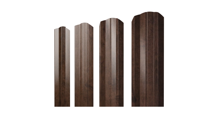 Штакетник М-образный А фигурный 0,45 Print Elite Antique Wood TwinColor