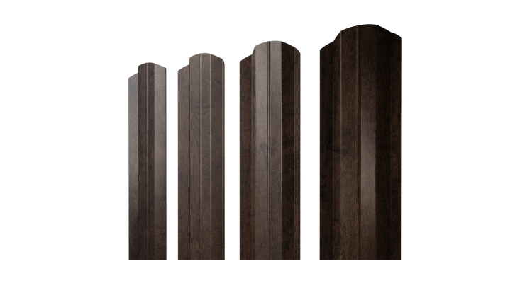 Штакетник М-образный B фигурный 0,45 Print Elite Antique Wood TwinColor