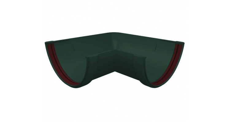 Угол желоба 90 град. Классика 120 ПВХ Grand Line зеленый (RAL 6005)