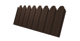 Профнастил С10B фигурный 0,45 Drap TX RAL 8017 шоколад