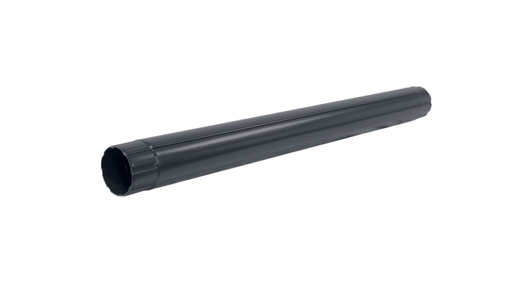 Труба круглая соединительная 100мм 1м Мatt RAL 7024 мокрый асфальт