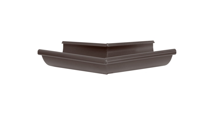 Угол желоба внешний 135 гр 150 мм Мatt RAL 8017 шоколад