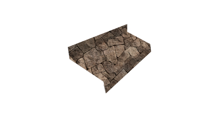 Отлив простой 50 0,45 Print Elite King Stone TwinColor (3м)