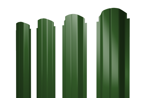 Штакетник П-образный A фигурный 0,45 PE RAL 6002 лиственно-зеленый
