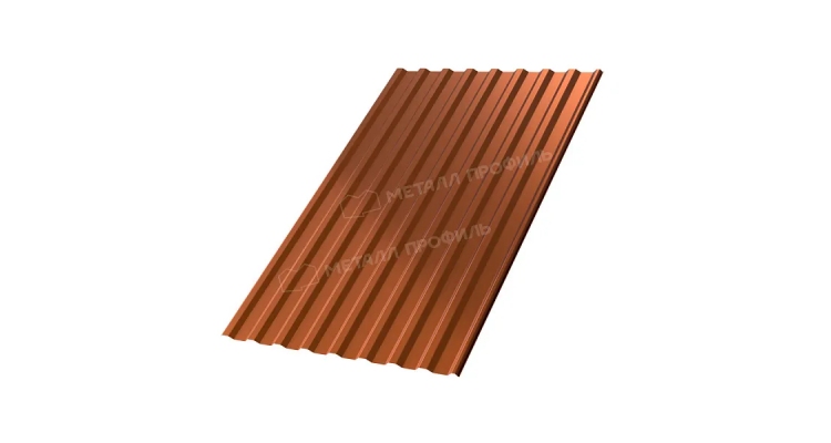 Профлист Металл Профиль МП-20x1100-R (AGNETA_Д-20-Copper-0,5)