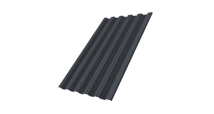 Профнастил НС35R 0,45 Drap TR RAL 7024 мокрый асфальт