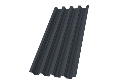 Профнастил Н75R 0,7 PE-Double RAL 7024 мокрый асфальт