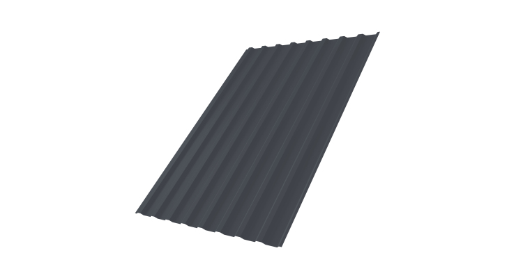 Профнастил С20B Grand Line 0,5 PurPro RAL 7024 мокрый асфальт