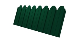 Профнастил C10B фигурный 0.5 Satin Matt с пленкой RAL 6005 зеленый мох