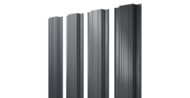 Штакетник Прямоугольный с прямым резом 0.45 Drap RAL 7024 мокрый асфальт