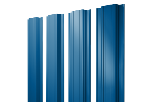 Штакетник Прямоугольный с прямым резом 0.5 Satin RAL 5005 сигнальный синий