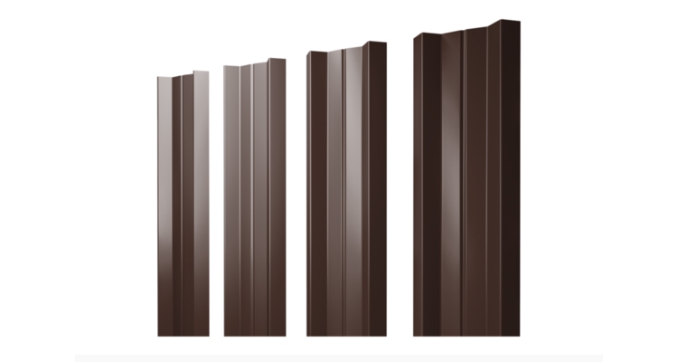 Штакетник М-образный А с прямым резом 0.45 Drap TX RAL 8017 шоколад
