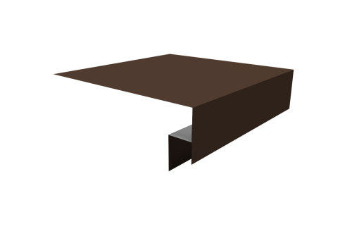 Планка околооконная сложная Блок-хаус new 250х50х27 (j-фаска) 0,5 Drap TX RAL 8017 шоколад (3м)