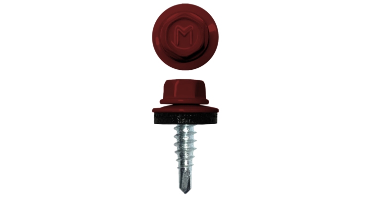 Саморез по металлу Daxmer 4.8х19 RAL 3011 (250) сверло №2