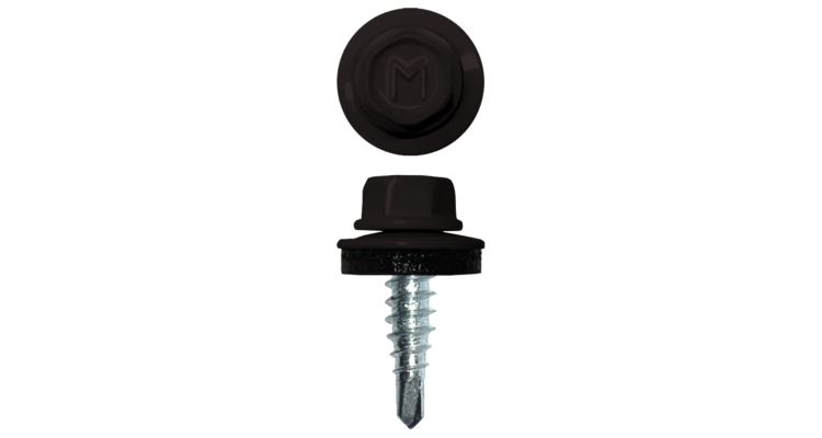 Саморез по металлу Daxmer 4.8х19 RAL 9005 (250) сверло №2