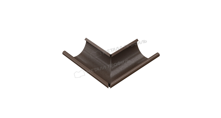 Угол желоба наружный Металл Профиль Foramina Freeze D125 DarkBrown
