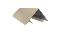 Планка угла внешнего составная верхняя 0,5 Satin с пленкой RAL 1015 светлая слоновая кость (3м)