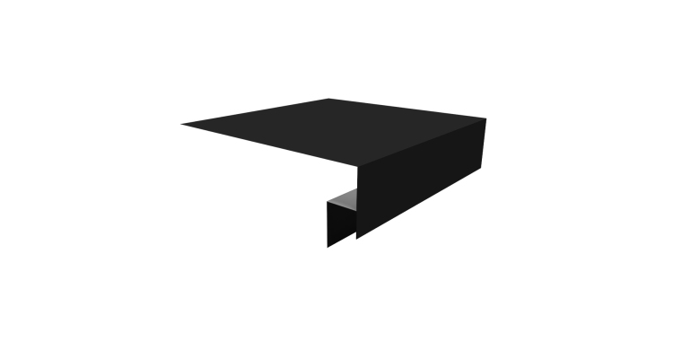 Планка околооконная сложная Экобрус Grand Line 200х50х25 0,45 Drap ST RAL 9005 черный (2м)