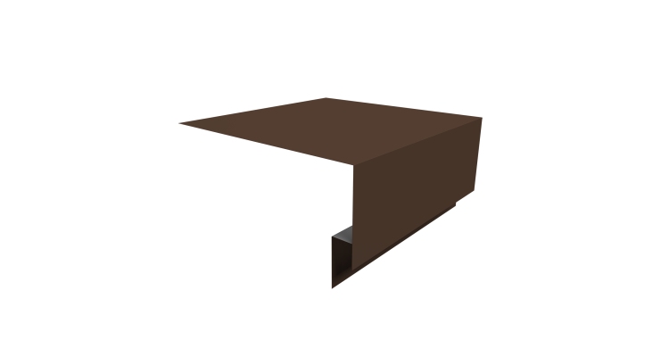 Планка околооконная сложная Экобрус Grand Line 200х75х25 0,5 Satin Matt RAL 8017 шоколад (3м)