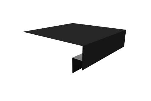 Планка околооконная сложная Экобрус Grand Line 250х50х25 0,5 Satin Matt RAL 9005 черный (3м)