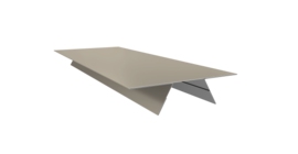 Планка стыковочная составная верхняя 0,45 PE с пленкой RAL 1015 светлая слоновая кость (3м)