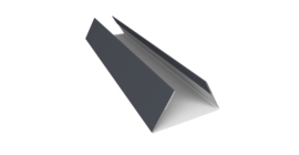 Планка стыковочная составная нижняя 0,45 PE с пленкой RAL 7024 мокрый асфальт (2м)