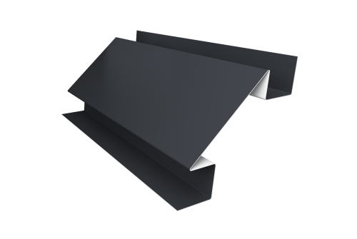 Угол внутренний сложный 75мм 0,45 Drap TwinColor RAL 7024 мокрый асфальт (3м)