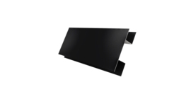 Планка H-образная стыковочная сложная 0,45 Drap RAL 9005 черный (3м)