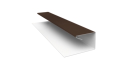 Планка П-образная завершающая сложная (КД) 0,45 Drap RAL 8017 шоколад (2м)