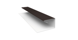 Планка П-образная завершающая сложная (КД) 0,5 Drap TX RR 32 темно-коричневый (3м)