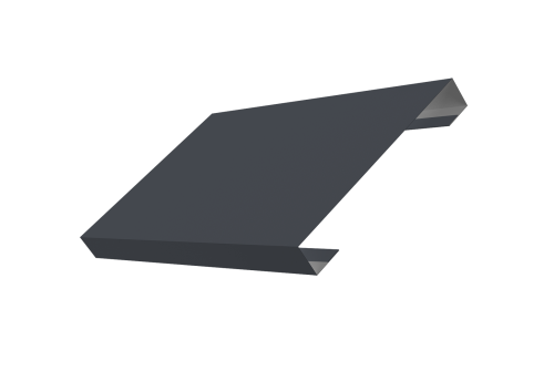 Ламель лицевая 150 забора жалюзи Texas стартовая/финишная для калиток и ворот 0,5 Rooftop Бархат с пленкой RAL 7024 мокрый асфальт