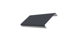 Ламель обратная 125 забора жалюзи Texas стартовая/финишная для калиток и ворот 0,5 Drap с пленкой RAL 7024 мокрый асфальт