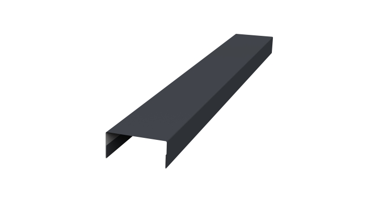 Крышка 30х15 жалюзи Texas 0,45 Drap RAL 7024 мокрый асфальт (2м)