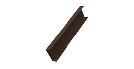Декоративная накладка на столб универсальная 60х60 для забора жалюзи 0,45 Drap TwinColor RAL 8017 шоколад (2м)