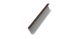 Декоративная накладка на столб универсальная 60х60 для забора жалюзи 0,5 PurPro Matt 275 RAL 8017 шоколад (2,5м)