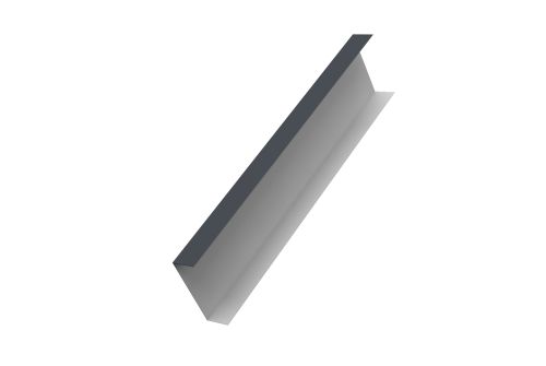 Декоративная накладка на столб универсальная 62х55 для забора жалюзи 0,45 PE RAL 7024 мокрый асфальт (1,8м)