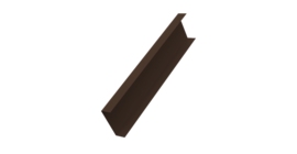 Декоративная накладка на столб универсальная 62х55 для забора жалюзи 0,45 PE-Double RAL 8017 шоколад (3м)