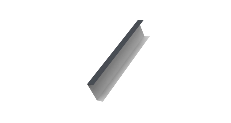 Декоративная накладка на столб универсальная 62х55 для забора жалюзи 0,5 Atlas X RAL 7024 мокрый асфальт (2м)