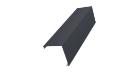 Декоративная накладка на столб универсальная угловая 62х55 для забора жалюзи 0,5 Drap TX RAL 7024 мокрый асфальт (2,5м)