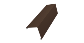 Декоративная накладка на столб универсальная угловая 80х80 для забора жалюзи 0,5 PurPro RAL 8017 шоколад (2,5м)