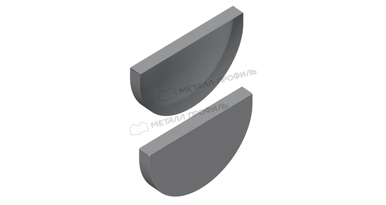 Заглушка желоба Металл Профиль ПРОЕКТ D185 Ral 7004