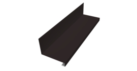 Планка примыкание нижнее к трубе фальц Grand Line 0,5 Satin с пленкой RAL 9005 черный (3м)