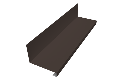 Планка примыкание нижнее к трубе для Кликфальц Pro Grand Line 0,5 Drap TX RR 32 темно-коричневый (2м)