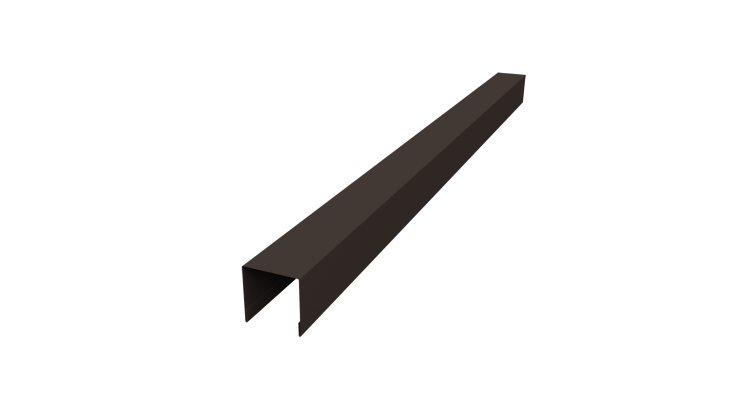 Планка вертикальная лицевая для забора жалюзи Palermo 0,5 Velur X RR 32 темно-коричневый (2м)