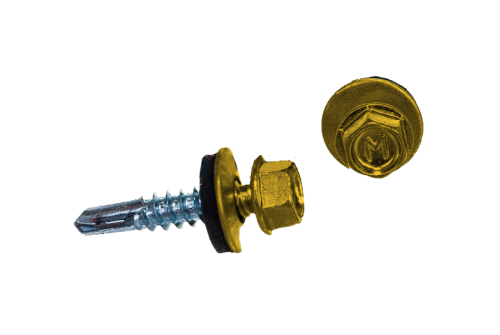 Саморез по металлу Daxmer 5,5х25 RAL 1018 (250) сверло №3