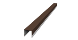 Планка вертикальная обратная для забора жалюзи Palermo 0,45 Drap RAL 8017 шоколад (2,5м)