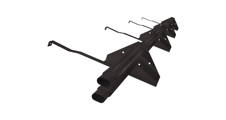 Снегозадержатель трубчатый для натуральной черепицы Стандарт RAL 8019 3м (профиль до 50мм)