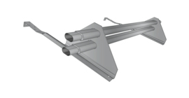 Снегозадержатель трубчатый для натуральной черепицы Стандарт RAL 7004 1м (профиль до 50мм)